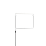 Posterrahmen LED, Rückseite mit Wandhaltern und Stromanschlusskabel