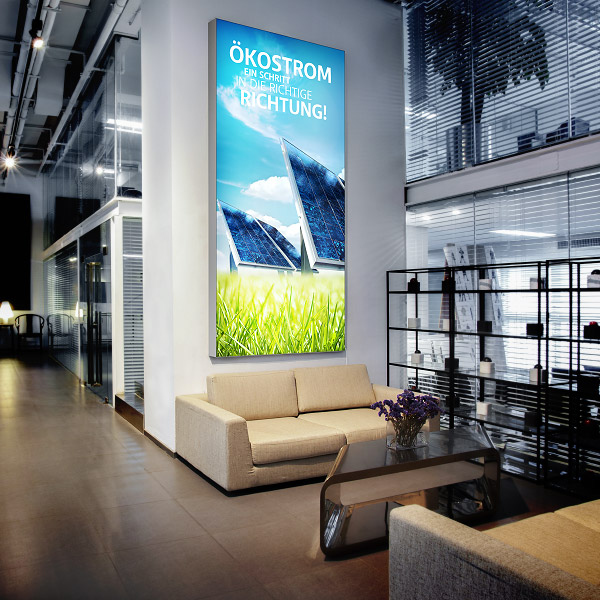 Leuchtkasten Q-Frame® LED für großformatige, häufig wechselnde  Motive