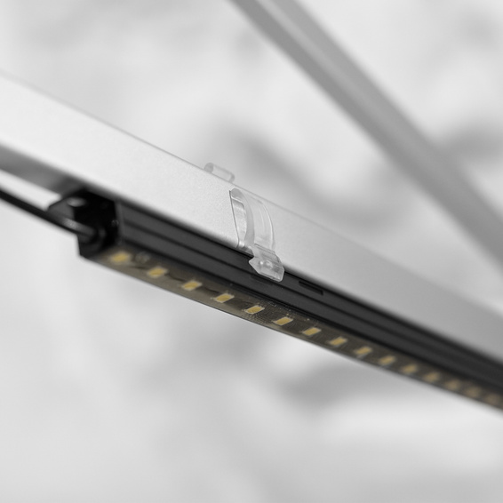 LED-Leisten - Befestigungsvariante 1: Pfofil-Clips (Profile:12 x 25 mm & 13 x 26 mm)