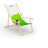 Liegestuhl mit Armlehne und Getränkehalter, 3-fach höhenverstellbar