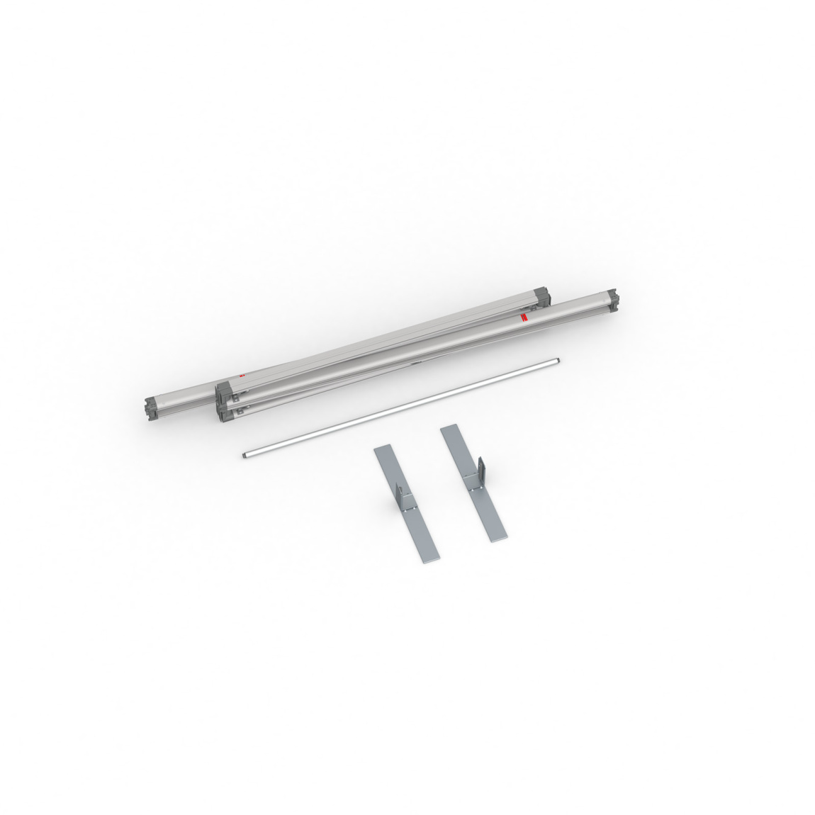 Lieferumfang Kederdisplay flex, Systembreite 100 cm, Systemhöhe 250 cm