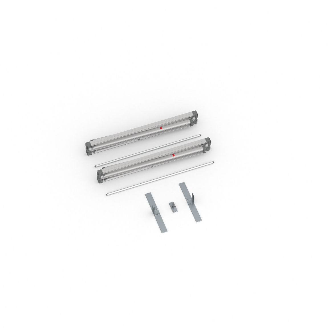 Lieferumfang Kederrahmen flex, Systembreite 200 cm, Systemhöhe 200 cm