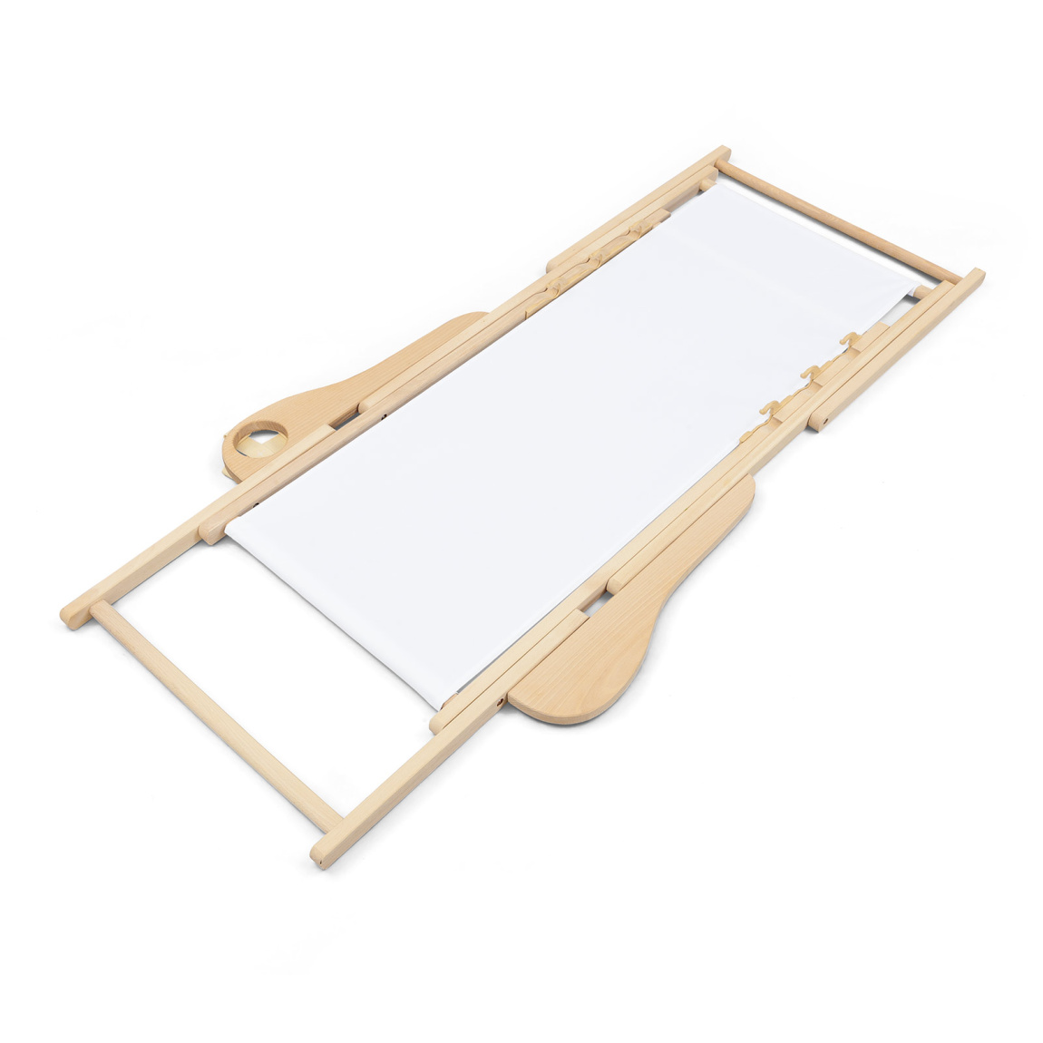 Liegestuhl mit Armlehne und Getränkehalter, zusammengeklappt