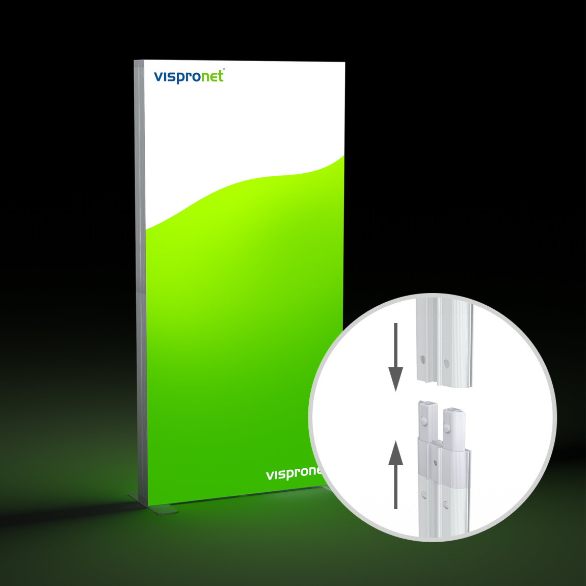 Lightbox Messewand flex