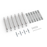 Lieferumfang Kederrahmen flex, Systembreite 600 cm, Systemhöhe 300 cm