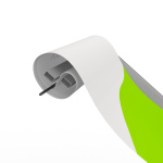 Detailansicht Befestigung Druckteil oben