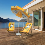individuell bedruckte Liegestühle für die heimische Terrasse