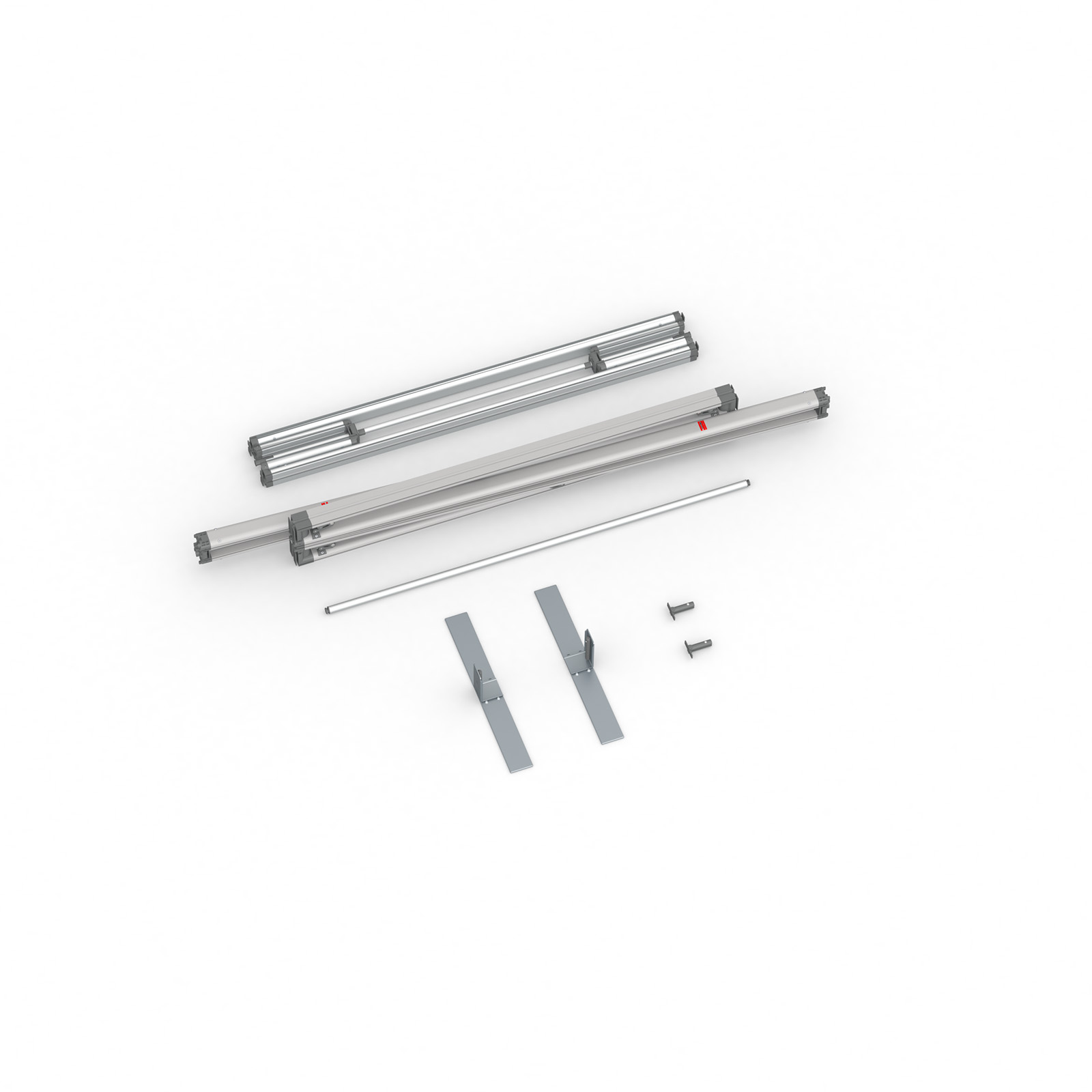 Lieferumfang Kederdisplay flex, Systembreite 100 cm, Systemhöhe 300 cm