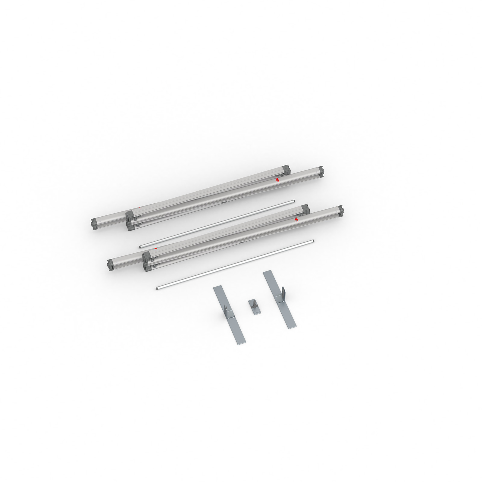 Lieferumfang Kederrahmen flex, Systembreite 200 cm, Systemhöhe 250 cm