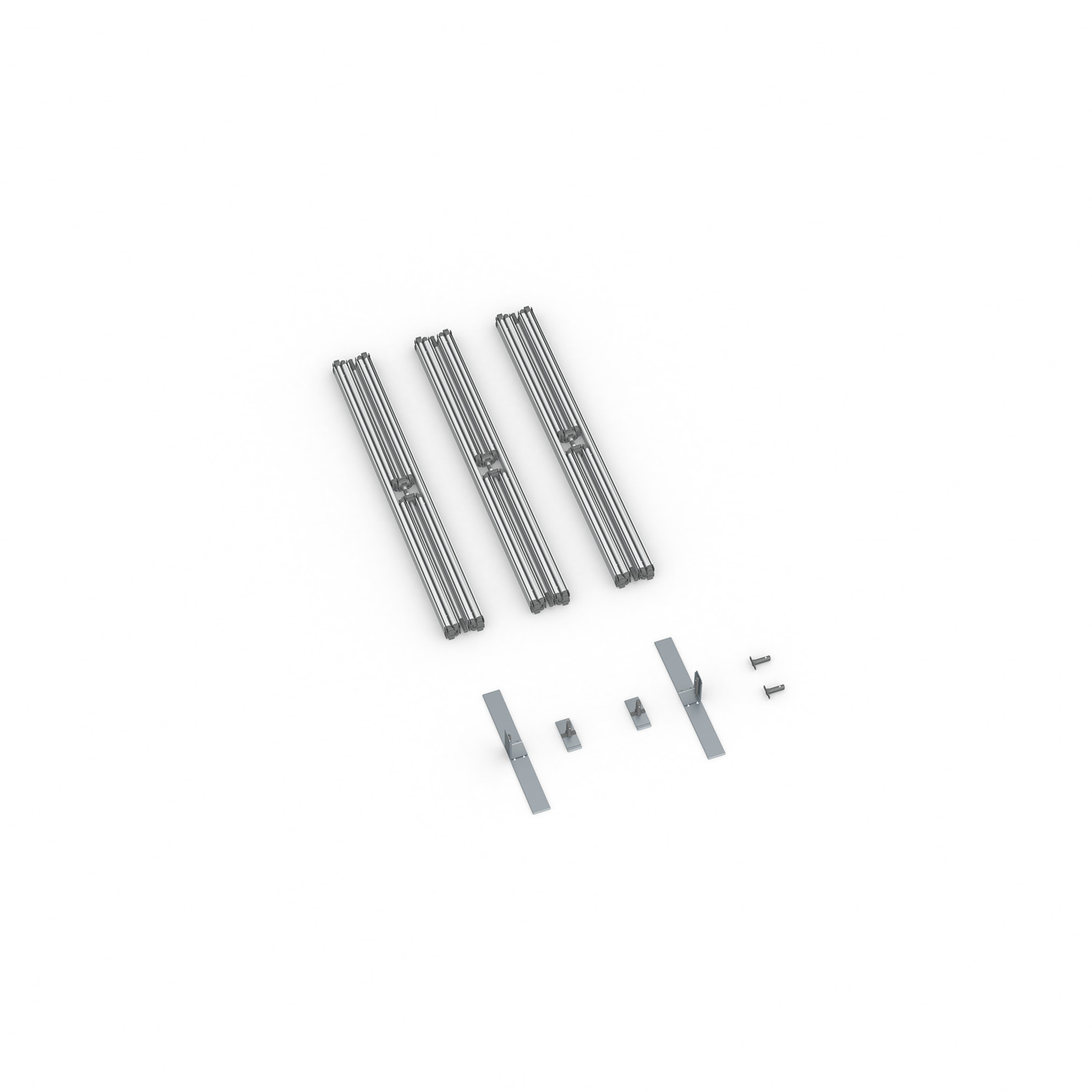 Lieferumfang Kederrahmen flex, Systembreite 300 cm, Systemhöhe 100 cm