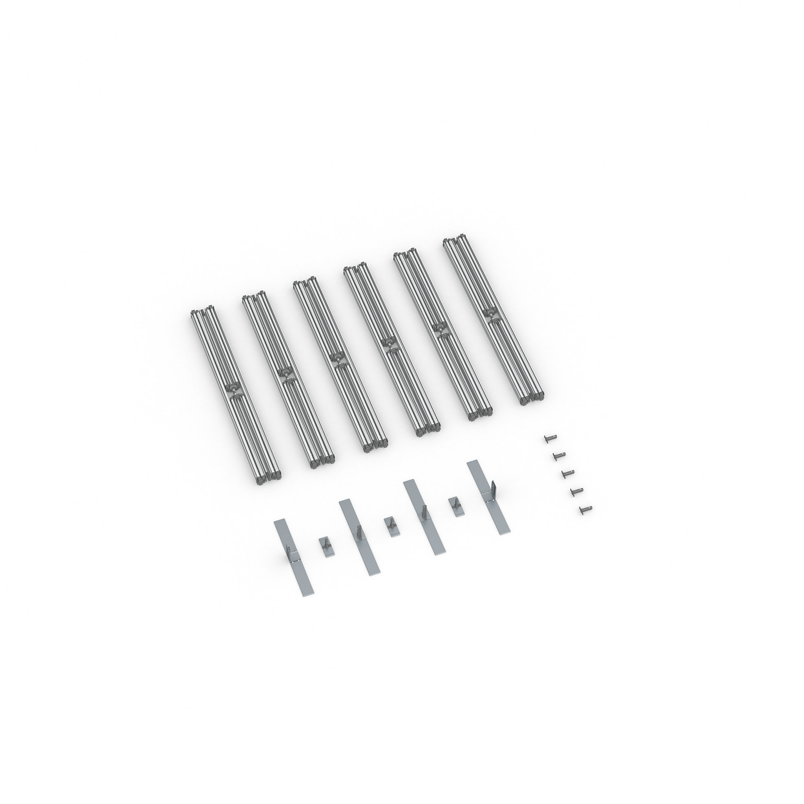 Lieferumfang Kederrahmen flex, Systembreite 600 cm, Systemhöhe 100 cm