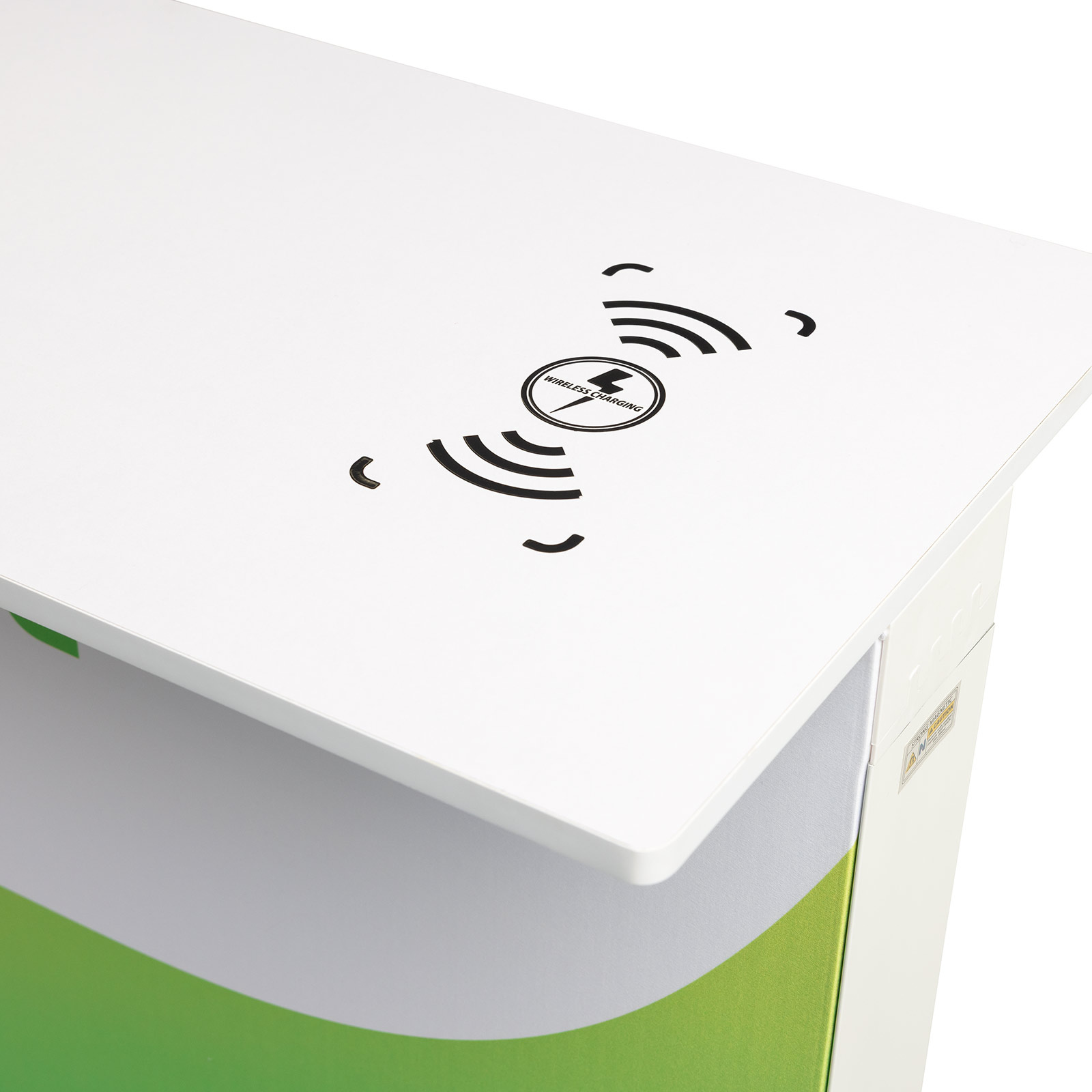 Thekenplatte mit zusätzlicher drahtloser Ladefunktion für Mobiltelefone