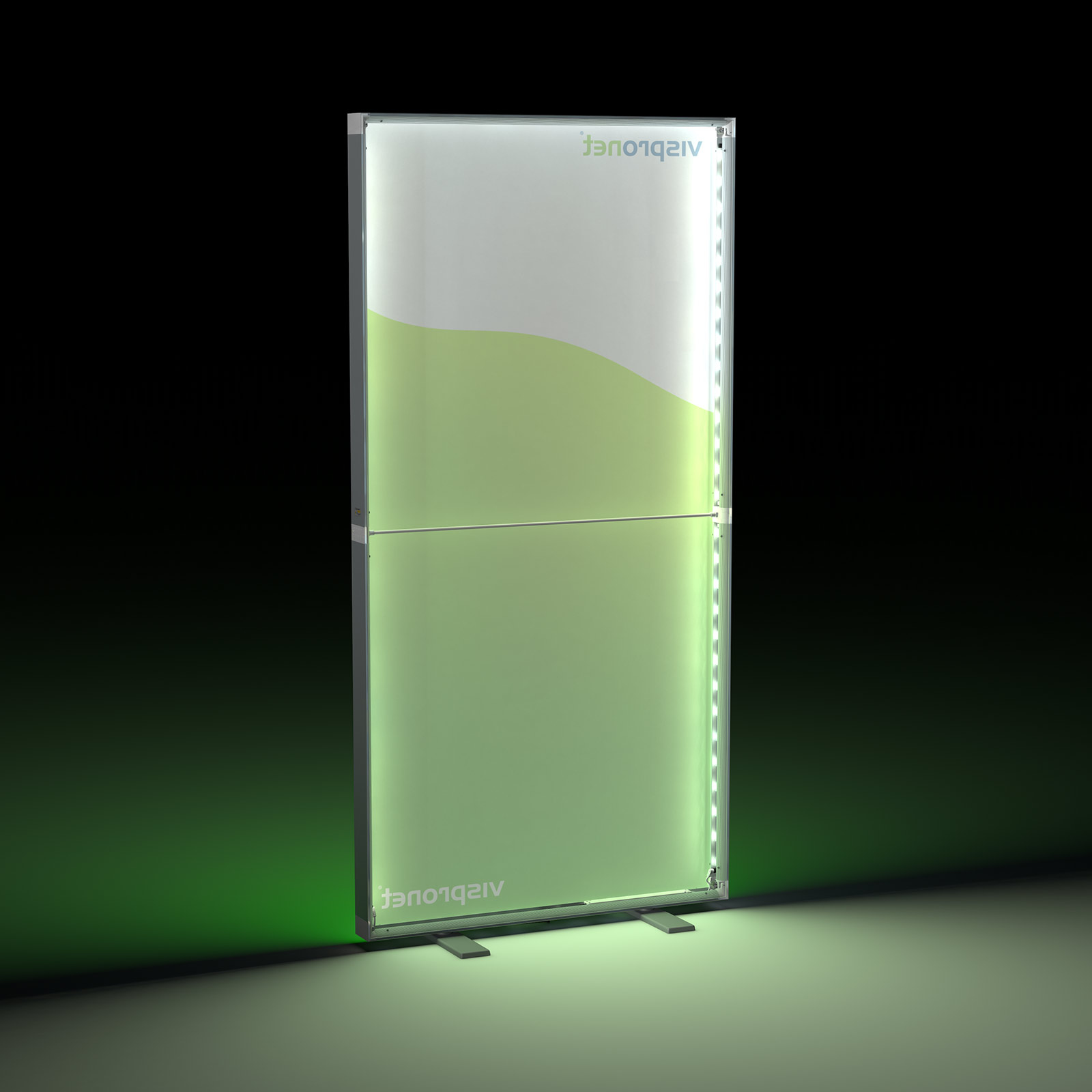 Messewand Lightbox fold - lichtstarke, energiesparende LEDs