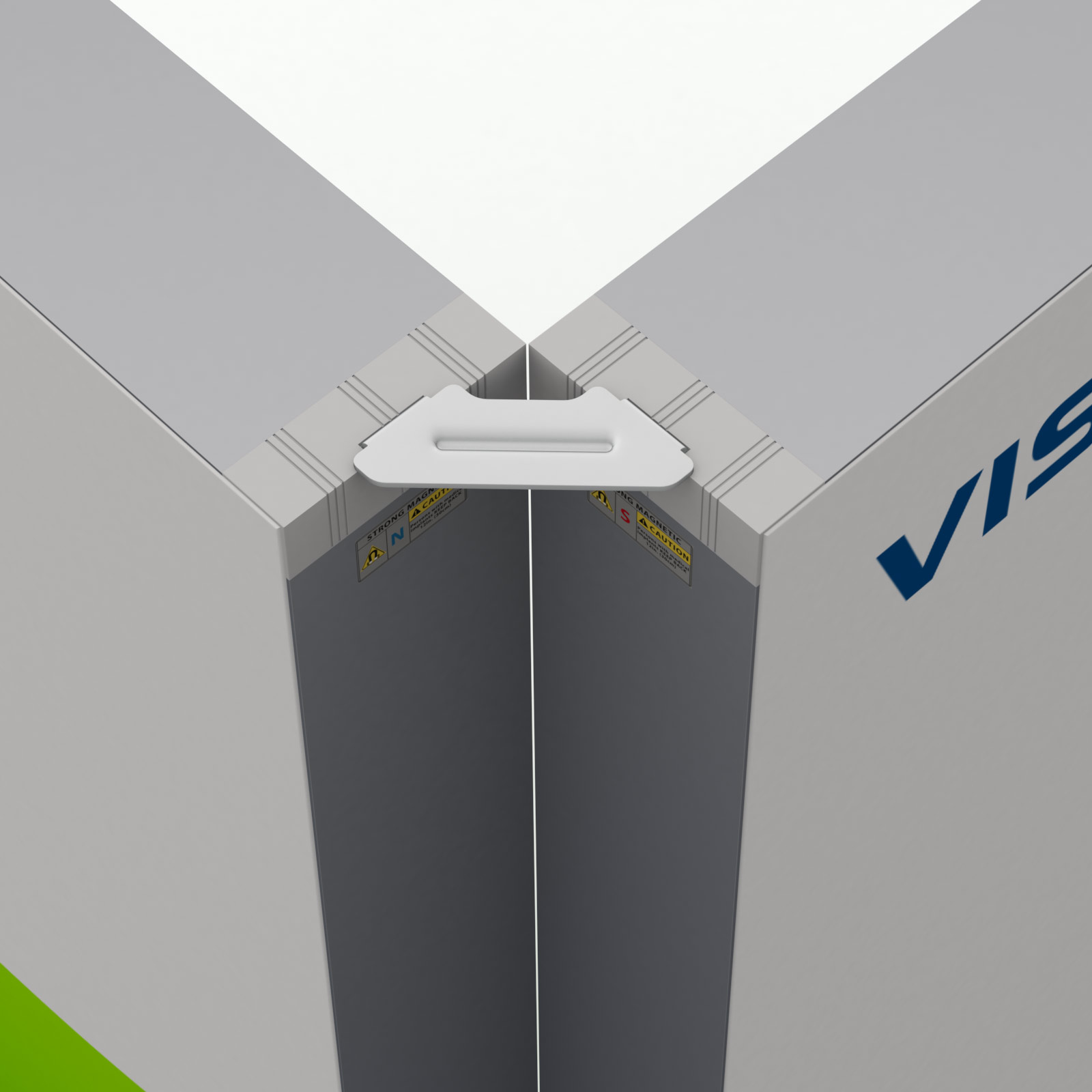 Anwendung 90° Verbinder Lightbox Messewand click