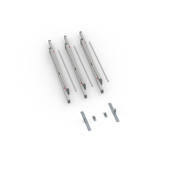 Lieferumfang Kederrahmen flex, Systembreite 300 cm, Systemhöhe 250 cm