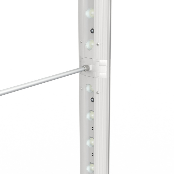 Messewand Lightbox fold Akku, Befestigung Stützstange
