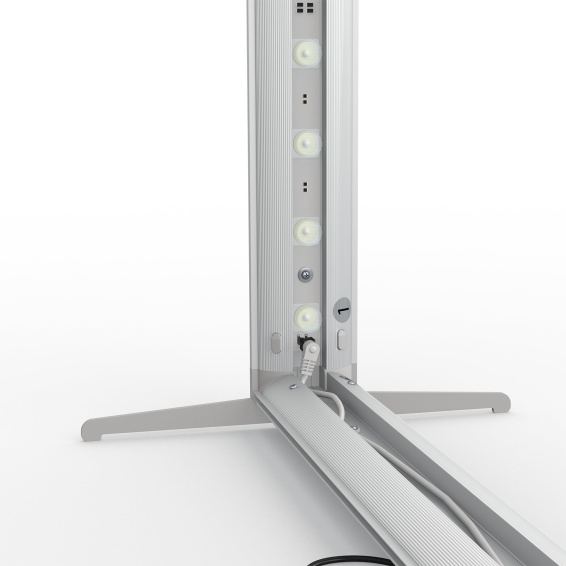 Messetheke Lightbox click, Detail: Ecke