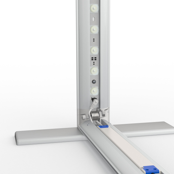 Messetheke Lightbox fold, Detail: Ecke