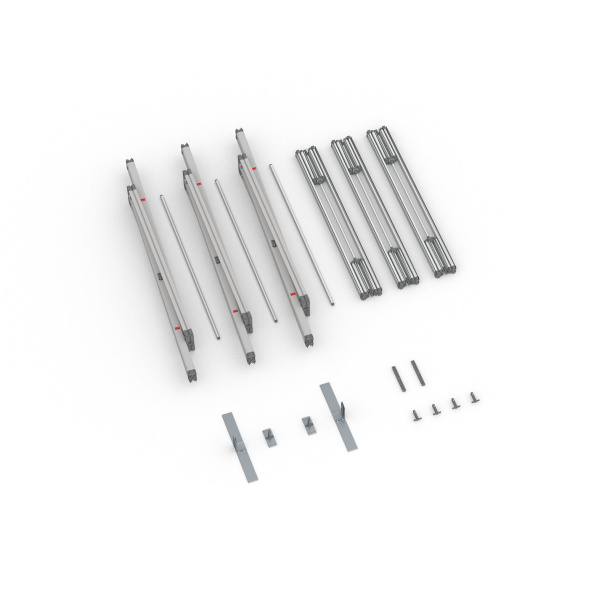 Lieferumfang Kederrahmen flex, Systembreite 300 cm, Systemhöhe 300 cm