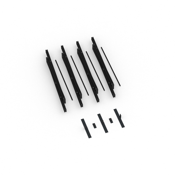Lieferumfang Kederrahmen flex, Systembreite 400 cm, Systemhöhe 250 cm, schwarz