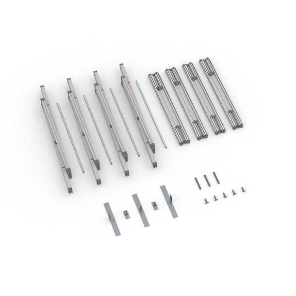 Lieferumfang Kederrahmen flex, Systembreite 400 cm, Systemhöhe 300 cm