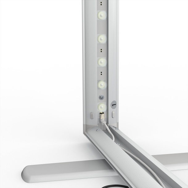 Messewand Lightbox click, Detail: Ecke