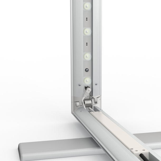 Messewand Lightbox fold, Detail: Ecke