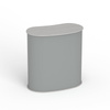 Lamellen Counter: ohne Druckteil einsetzbar, elegante silberfarbige Front