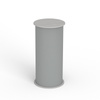 Lamellen Counter, rund ohne Druckteil einsetzbar, elegante silberfarbige Front
