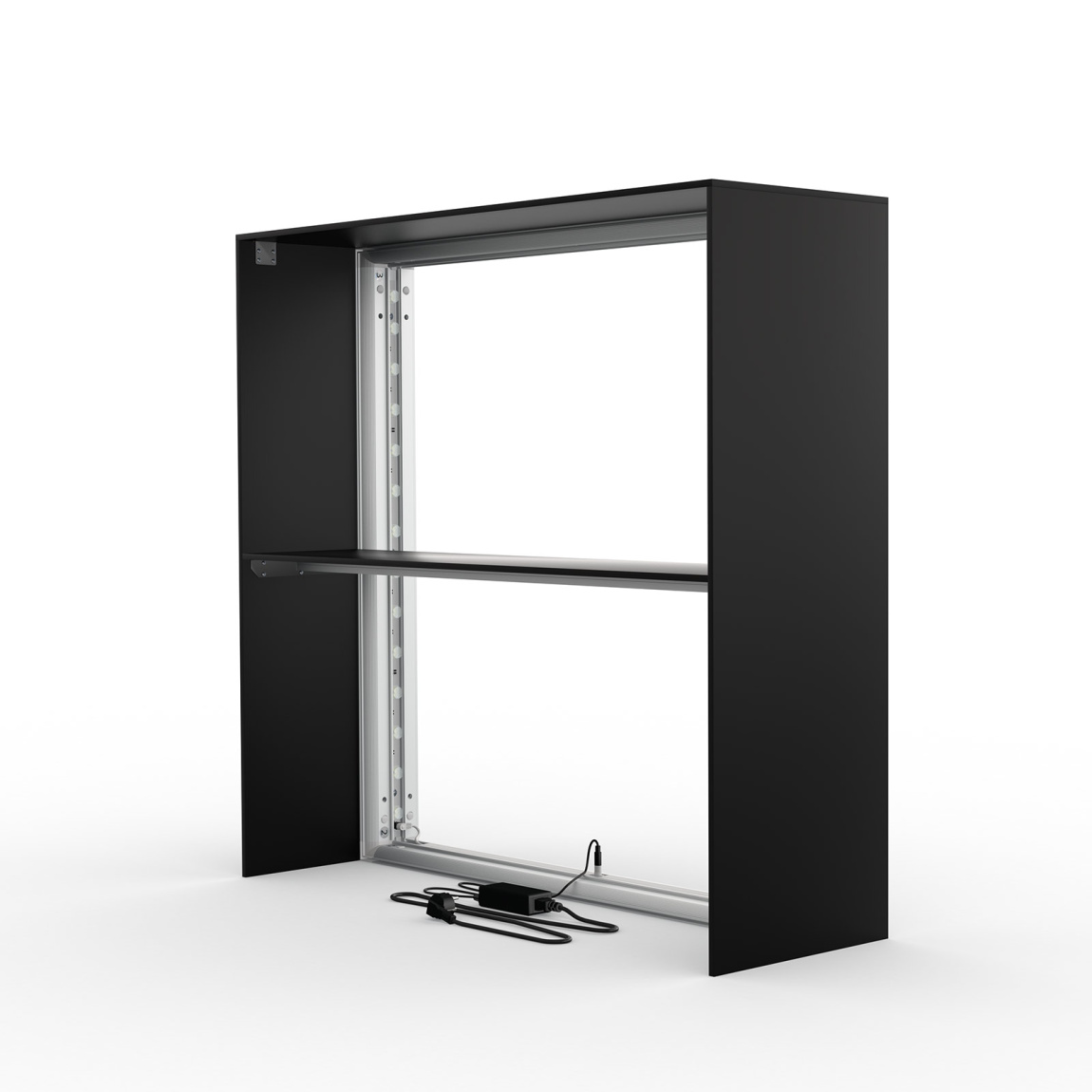 Messetheke Lightbox flex Select ohne Druckteil, Rückansicht