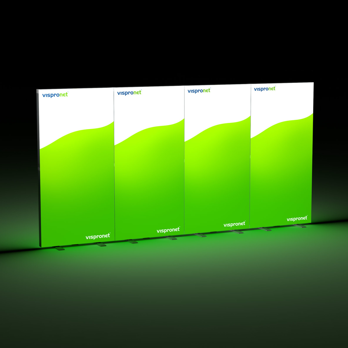 Messewand Lightbox fold, erweiterbar durch integrierte  Magnete