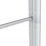 Messewand Lightbox flex curved, Detail: Befestigung Stützstange