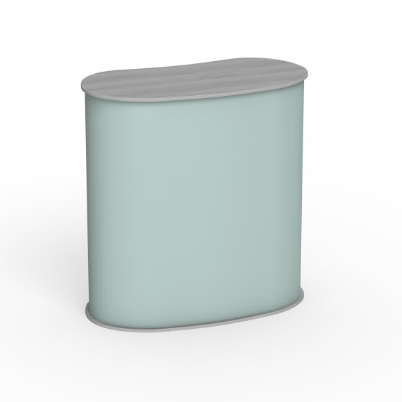 Lamellen Counter: ohne Druckteil einsetzbar, elegante silberfarbige Front