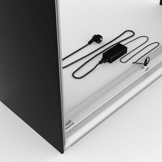 Messetheke Lightbox flex Select, Detail Netzkabel