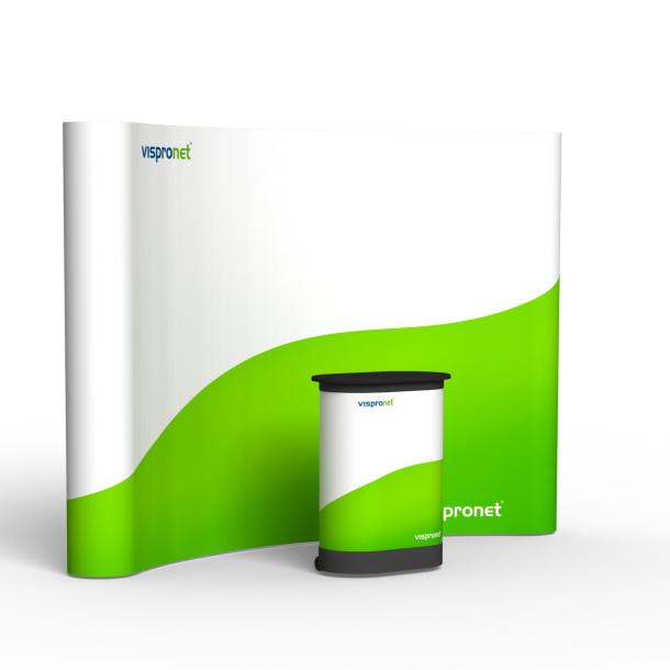 Hardcase Trolley, Kombination mit Pop Up Faltdisplay Magnet