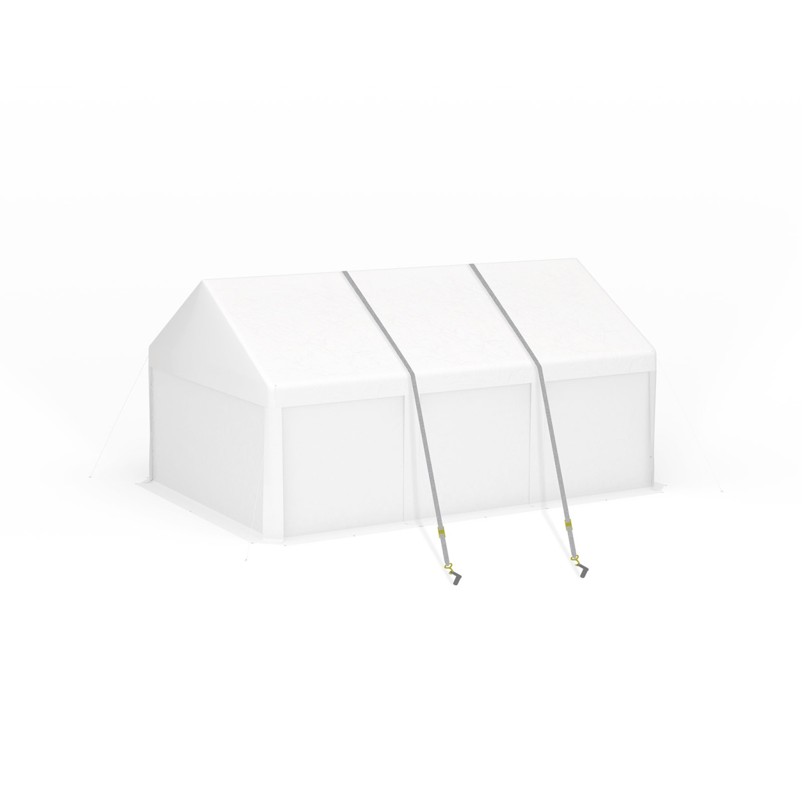 Einsatzbeispiel: Sturmsicherung für Partyzelte 15 m mit Erdnägeln