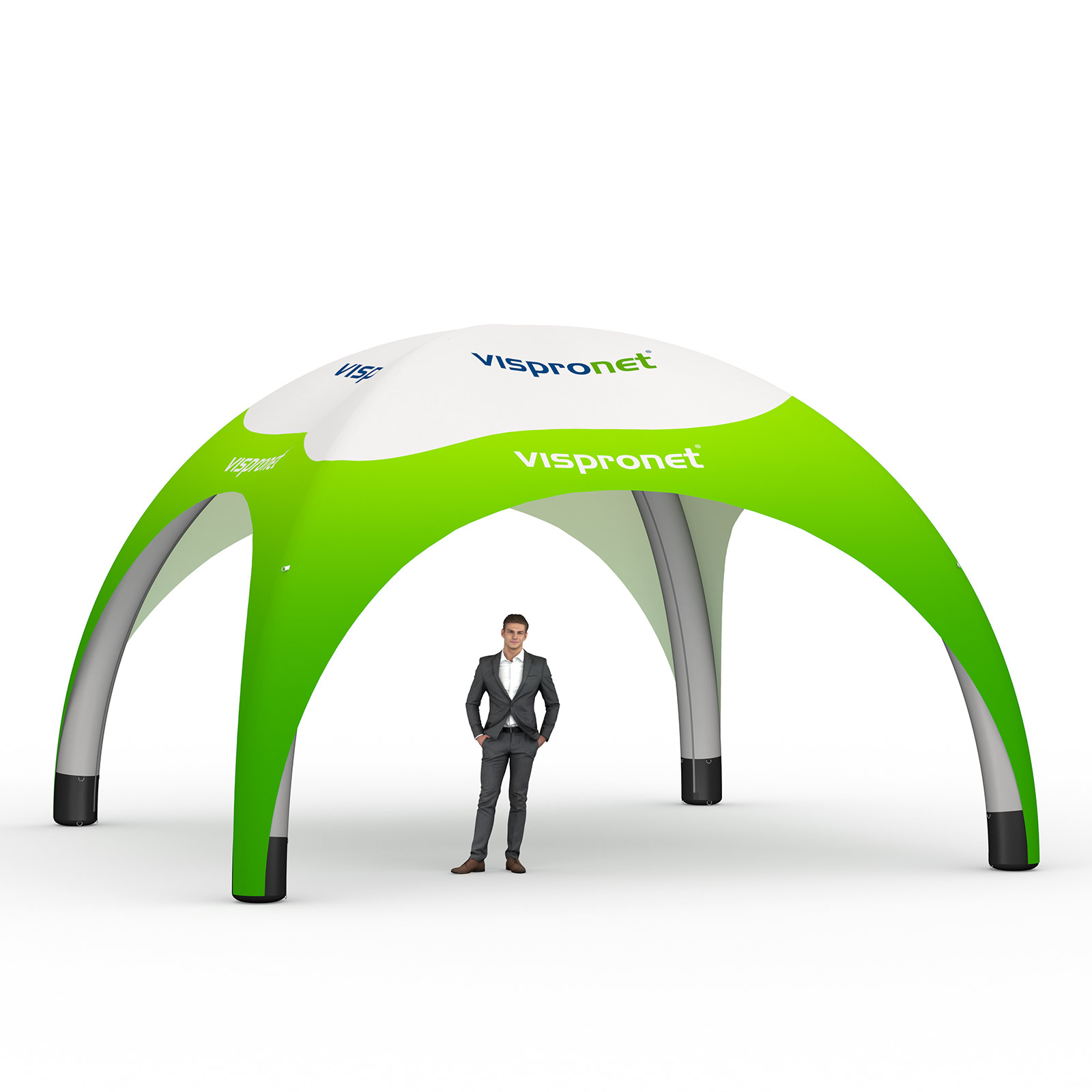 Eventpavillon 6 x 6  m - Größenvergleich