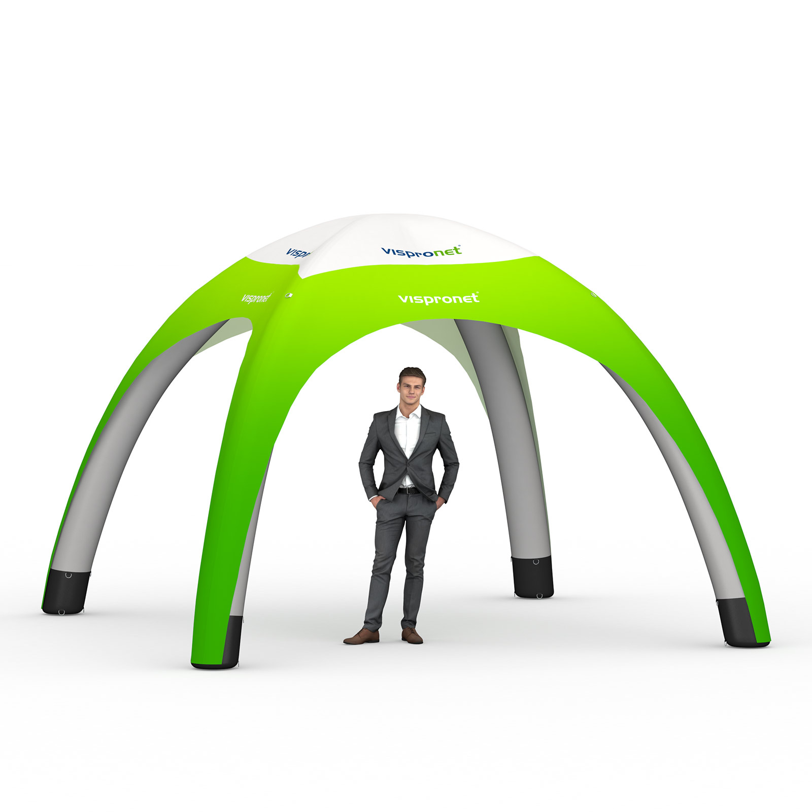 Eventpavillon 4 x 4  m - Größenvergleich