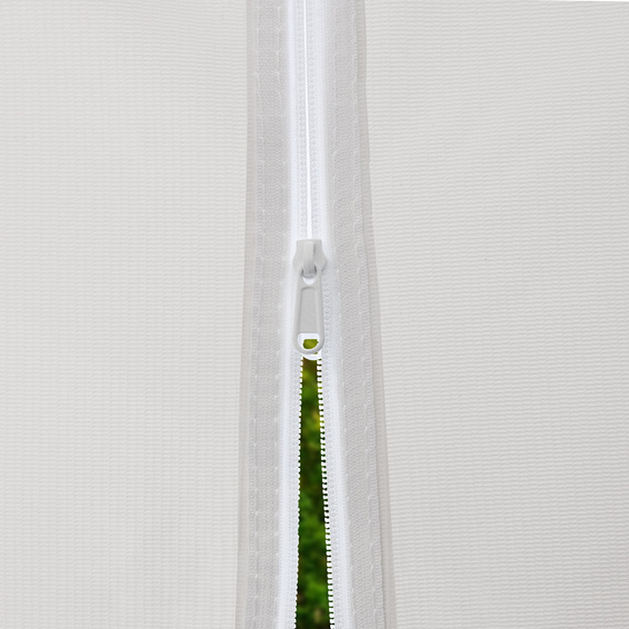 Wand mit Tür / Tür & Fenster: beidseitig bedienbarer Doppelreißverschluss