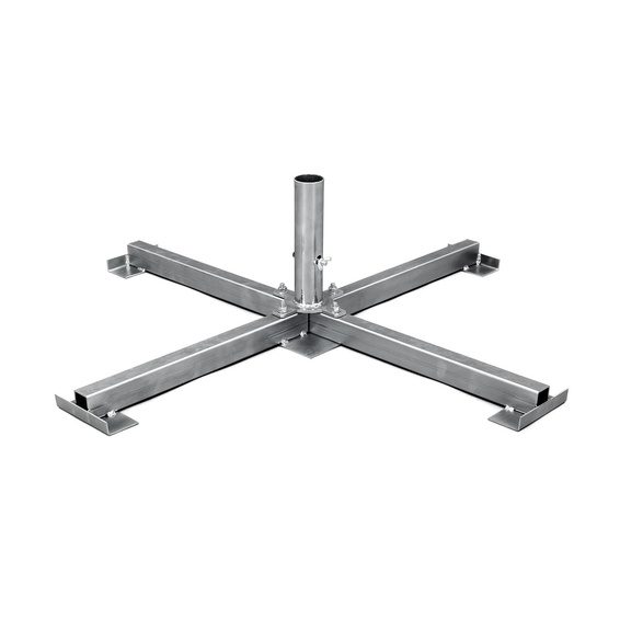 Plattenständer 104 x 104 cm/8 kg mit Dorn für Rohr ø 60 mm, ohne Betonplatten 