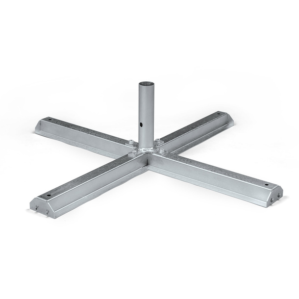 Plattenständer 88 x 88 cm/5,5 kg mit Dorn für Rohr ø 50 mm, ohne Betonplatten