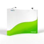 Messewand Pop Up Klett gebogen 4 x 3, Beleuchtung optional