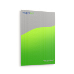 Poster aus Aluminiumverbundplatten, silber, gebürstet, im Hochformat