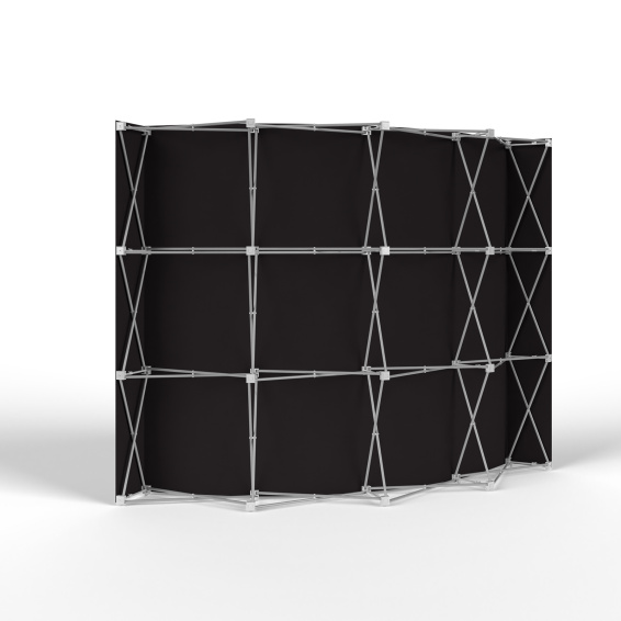 Messewand  Pop Up Klett, Rückseite mit Multisol® X Opak SE, Opazität: 100 %