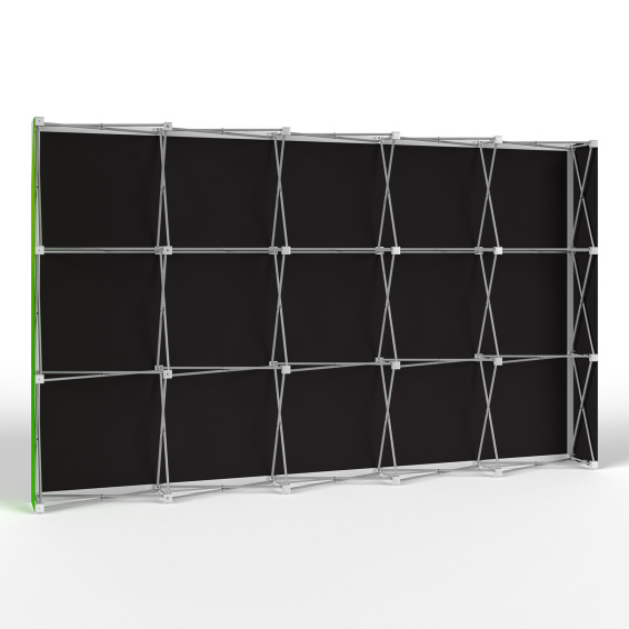 Messewand  Pop Up Klett, Rückseite mit Multisol® X Opak SE, Opazität: 100 %