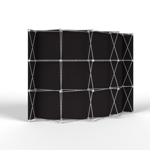 Messewand  Pop Up Klett, Rückseite mit Multisol® X Opak SE, Opazität: 100 %