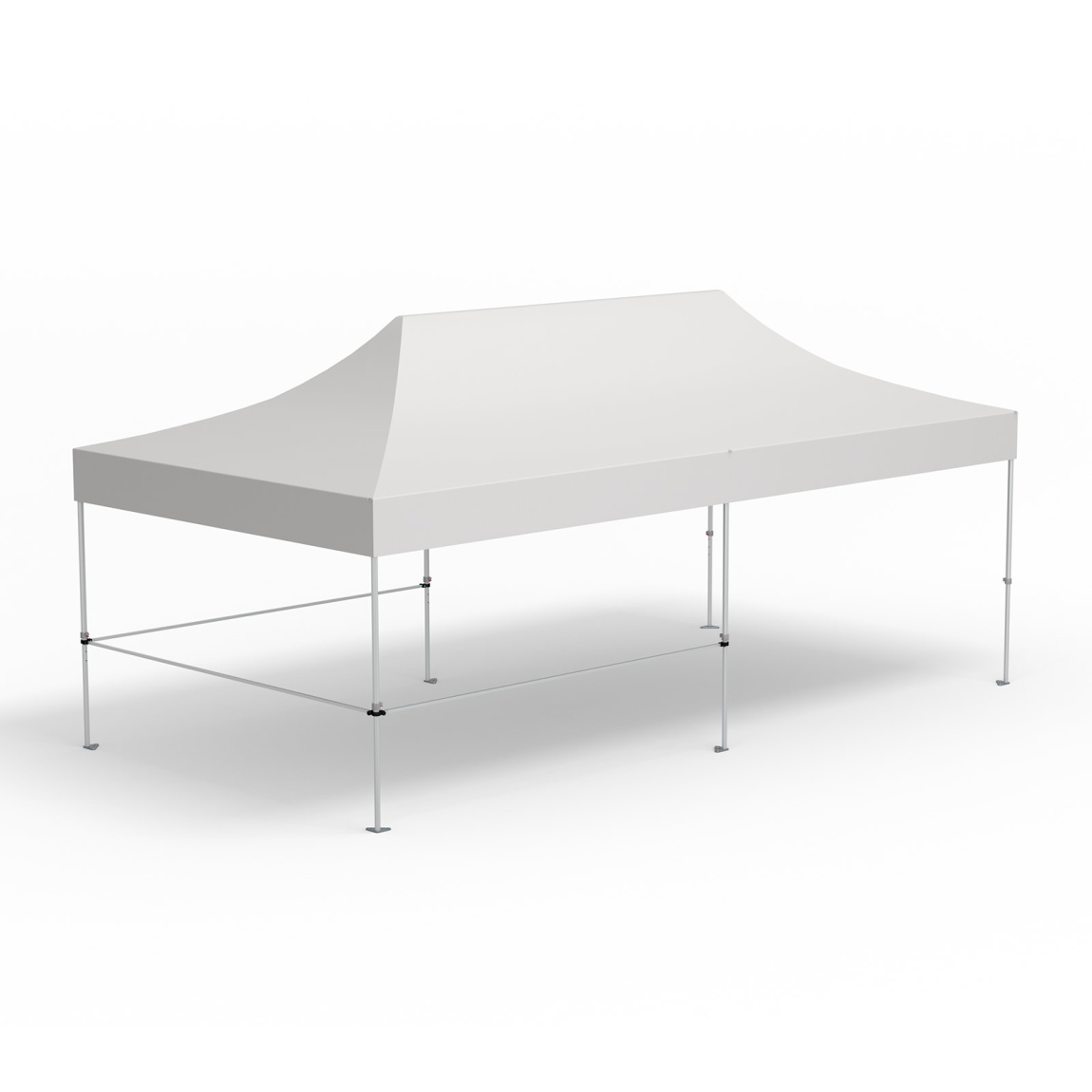 3 Querstangen für halbhohe Wände inkl. Halter, Eckvariante (4 m|4 m|4 m)