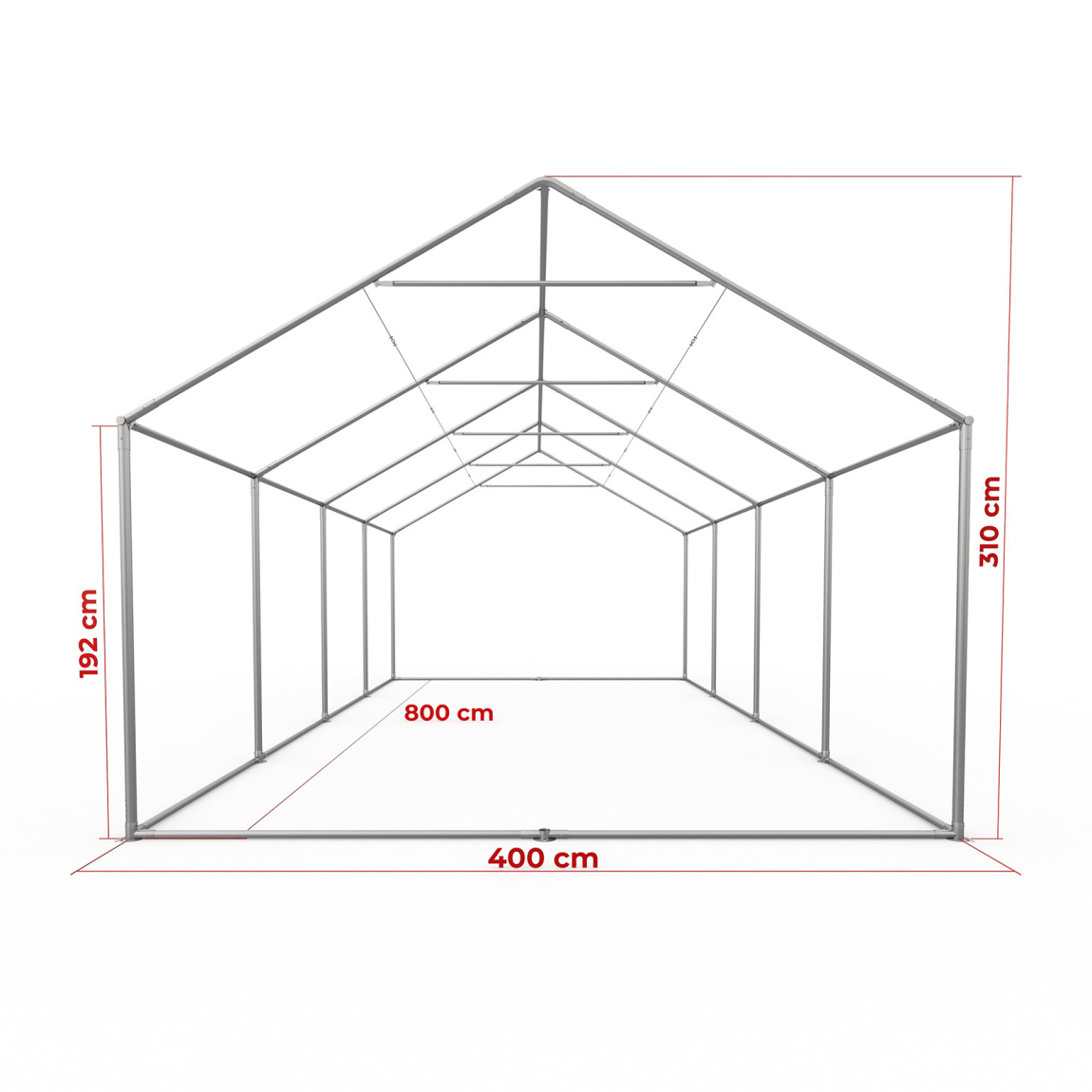 Gestell Partyzelt Premium 4 x 8 m