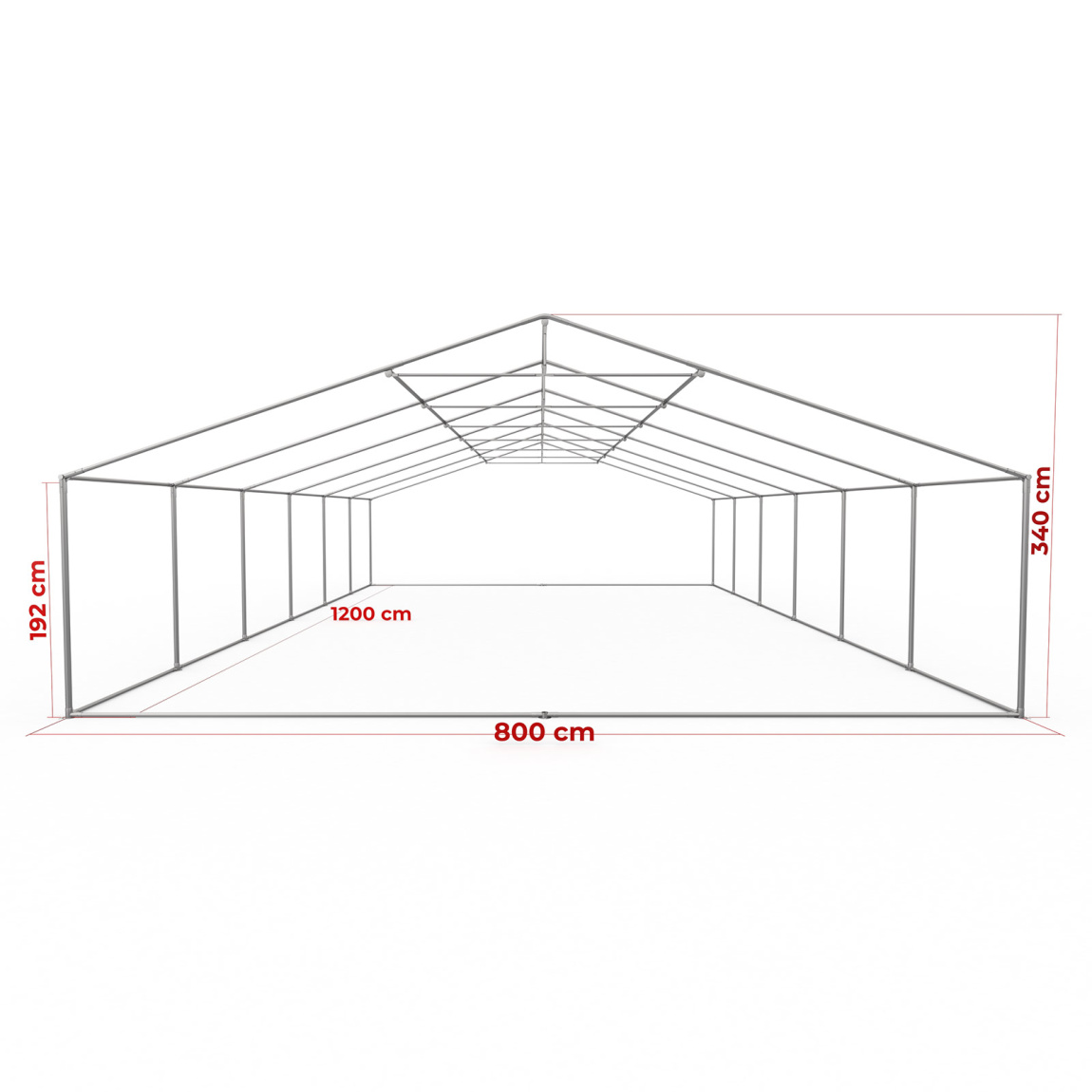 Gestell Partyzelt Premium 8 x 12 m