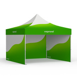 Faltzelt 4 x 4 m, mit Druck 